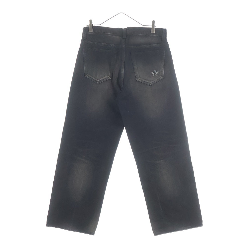 SUPREME(シュプリーム) Distressed Loose Fit Selvedge Jean ディストレスト ルーズ フィット セルビッジ ジーンズ ボタンフライ 5ポケットデニムパンツ ブラック