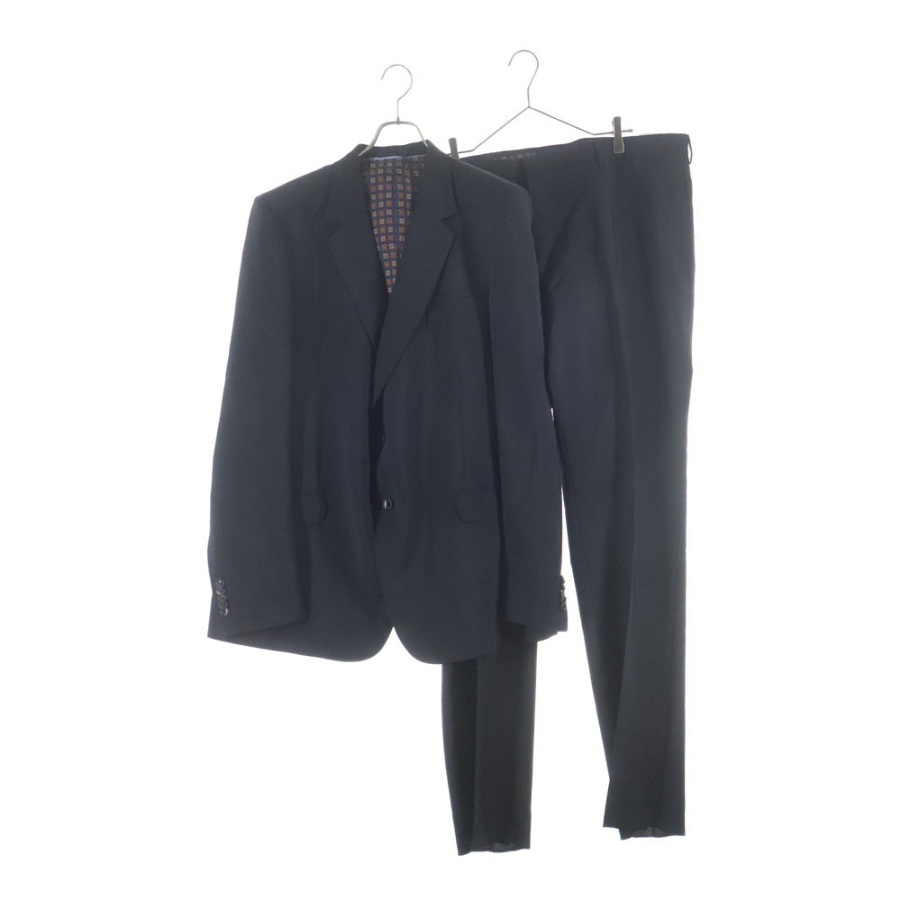 GUCCI(グッチ) 総柄シルク裏地 ビー刺繍パッチ セミノッチラペル テーラードジャケット センタープリーツ スラックス セットアップスーツ ブラック 452593 Z592B