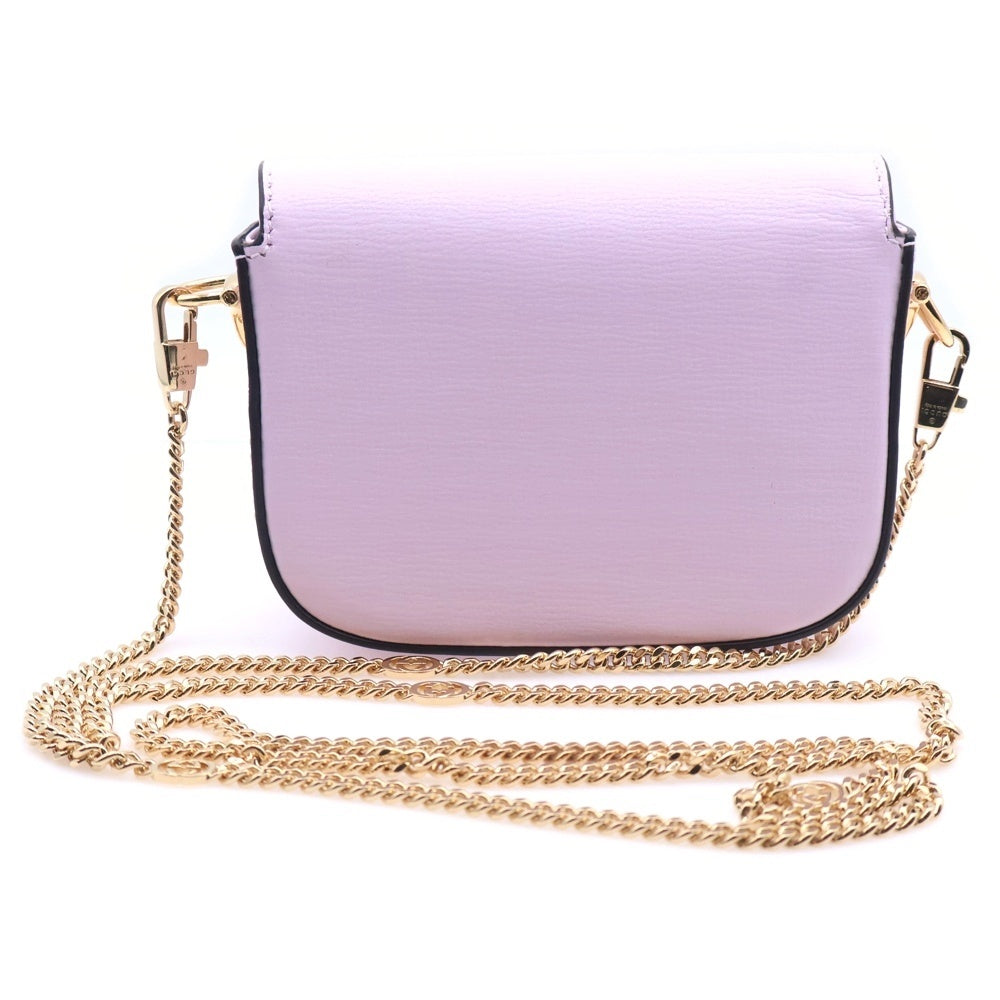 GUCCI(グッチ) HORSEBIT 1955 ホースビット スーパーミニ レザー チェーンショルダーバッグ ピンク 760253 レディース