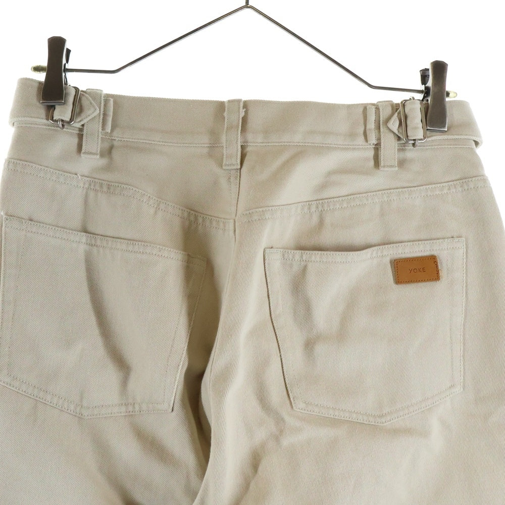YOKE(ヨーク) 21AW 5P STRAGHT GURKHA DENIM TROUSERS ストレート グルカデニムトラウザーズ ベージュ YK21AW0258P