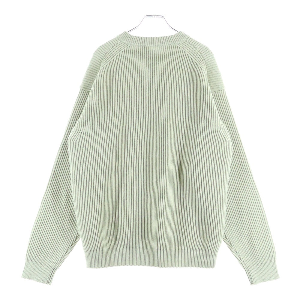 AURALEE(オーラリー) 23AW FRENCH MERINO RIB KNIT P/O フレンチメリノウール リブニット セーター グリーン A23AP02FR