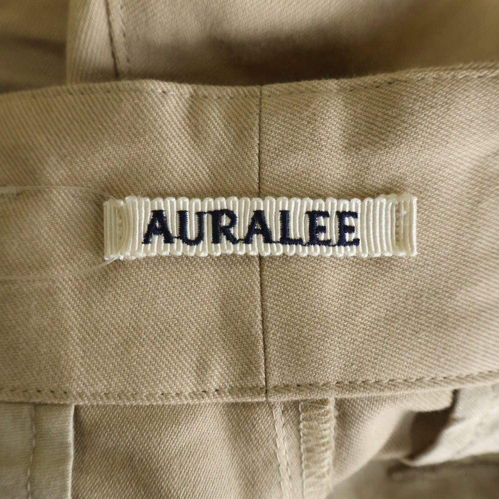 AURALEE(オーラリー) 22AW SUPER FINE WOOL COTTON TWILL SLACKS スーパーファインウール コットンツイル スラックスパンツ ベージュ A22AS02CW