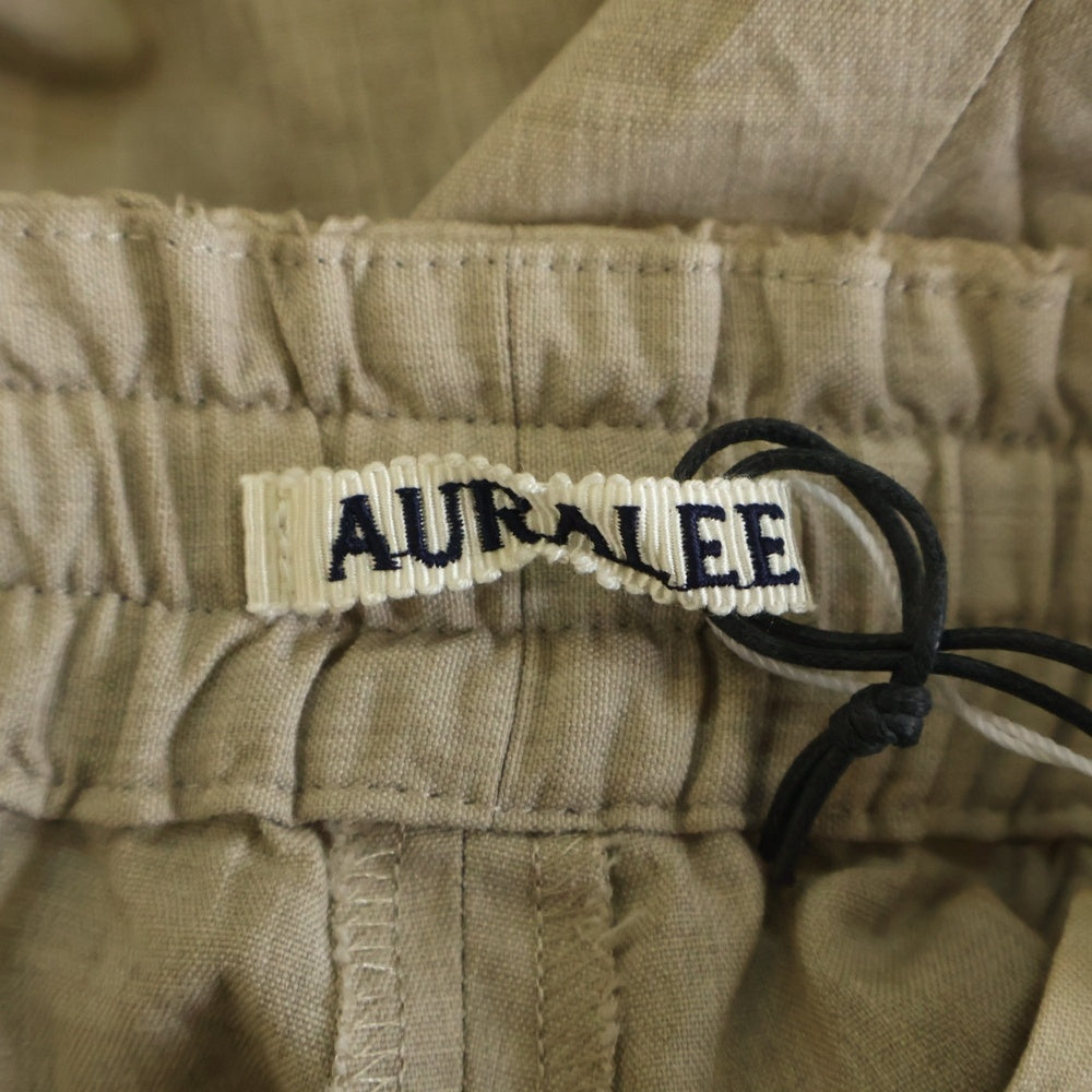 AURALEE(オーラリー) 24AW HIGH COUNT WOOL POPLIN PANTS ハイカウント ウールポプリン パンツ ベージュ A24SP03WP