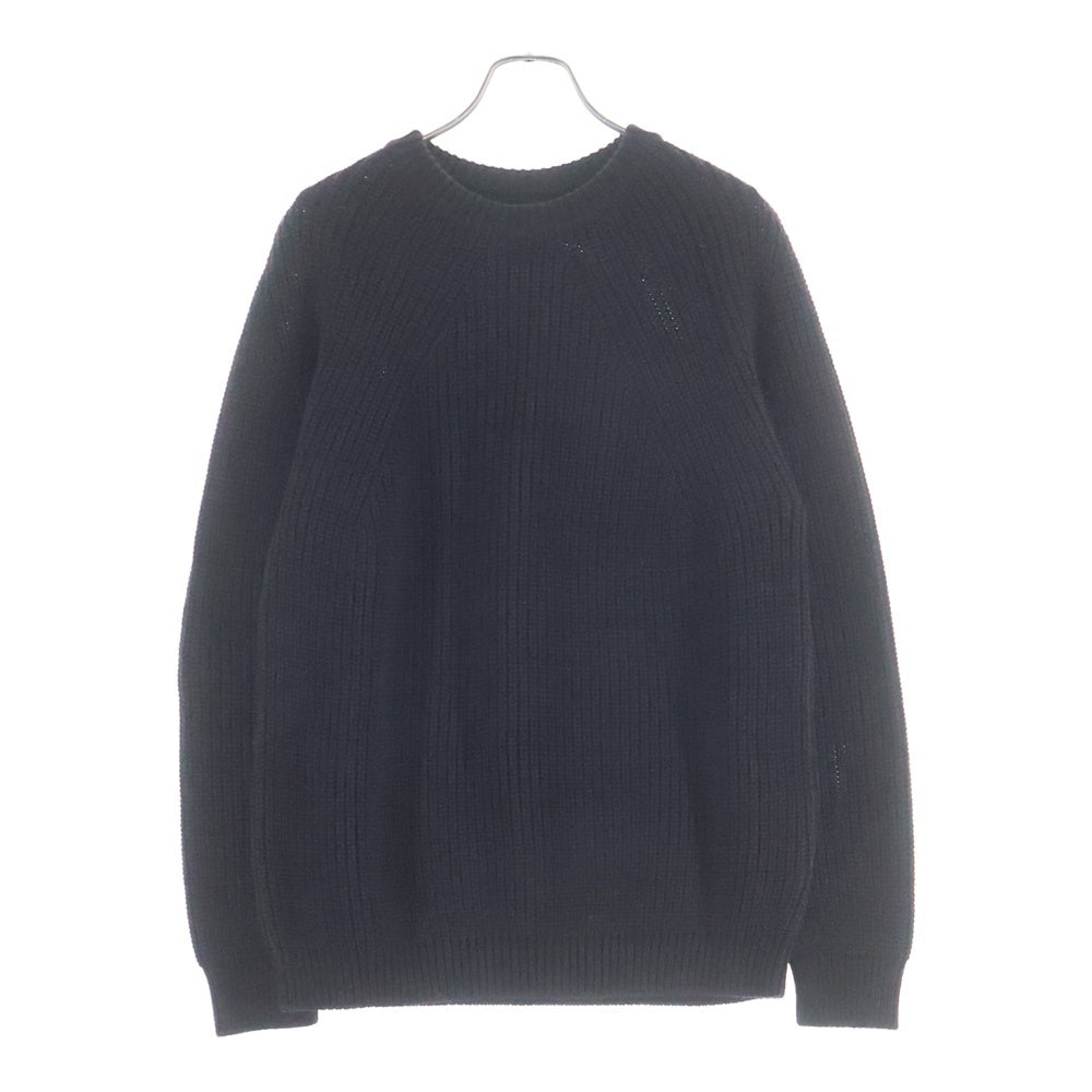 BATONER(バトナ―) SIGNATURE CREW NECK シグネチャー リブニット クルーネックセーター ブラウン BN-23FM-030