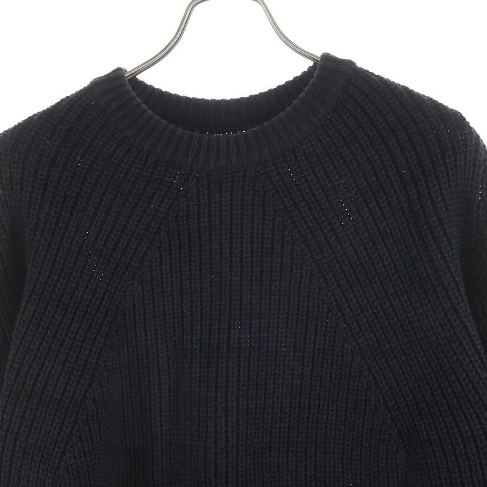 BATONER(バトナ―) SIGNATURE CREW NECK シグネチャー リブニット クルーネックセーター ブラウン BN-23FM-030