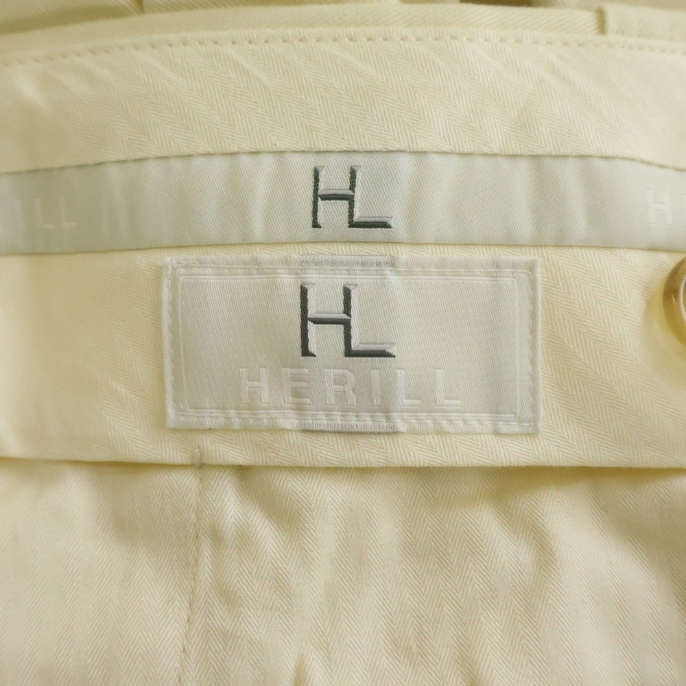 HERILL(ヘリル) Egyptiancotton Chinopants エジプティアンコットン チノパンツ イエロー 23-030-HL-8020-1