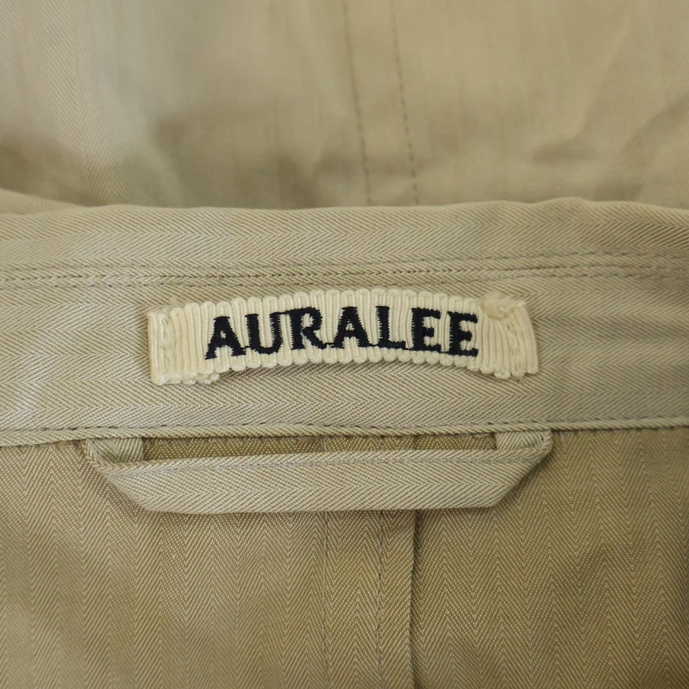AURALEE(オーラリー) 22SS WASHED FINX HERRINGBONE JACKET ウォッシュド フィンクスヘリンボーン テーラードジャケット アイボリー A22SJ01FH