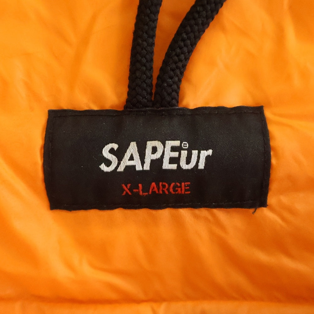 SAPEur(サプール) Puff Jacket フーデッドナイロンパファージャケット カーキ
