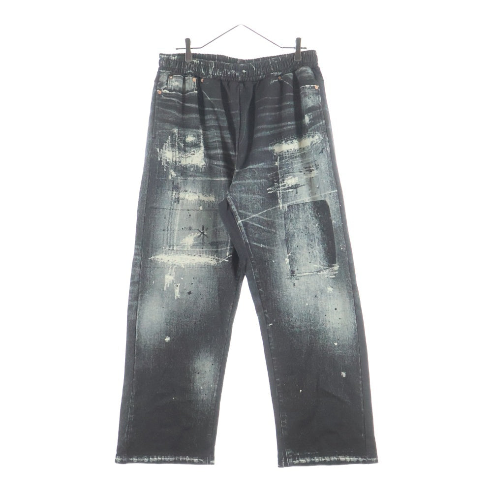 SAPEur(サプール) Lot.5550XX SWEAT PANTS デニム転写 ドローストリング スウェット イージーパンツ