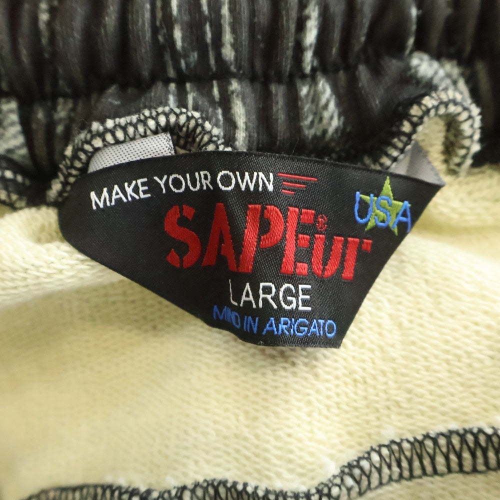 SAPEur(サプール) Lot.5550XX SWEAT PANTS デニム転写 ドローストリング スウェット イージーパンツ