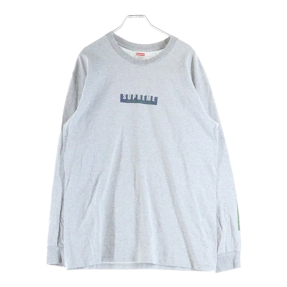 SUPREME(シュプリーム) 18AW 1994 L/S Tee フロントロゴプリント クルーネック長袖Tシャツ カットソー グレー