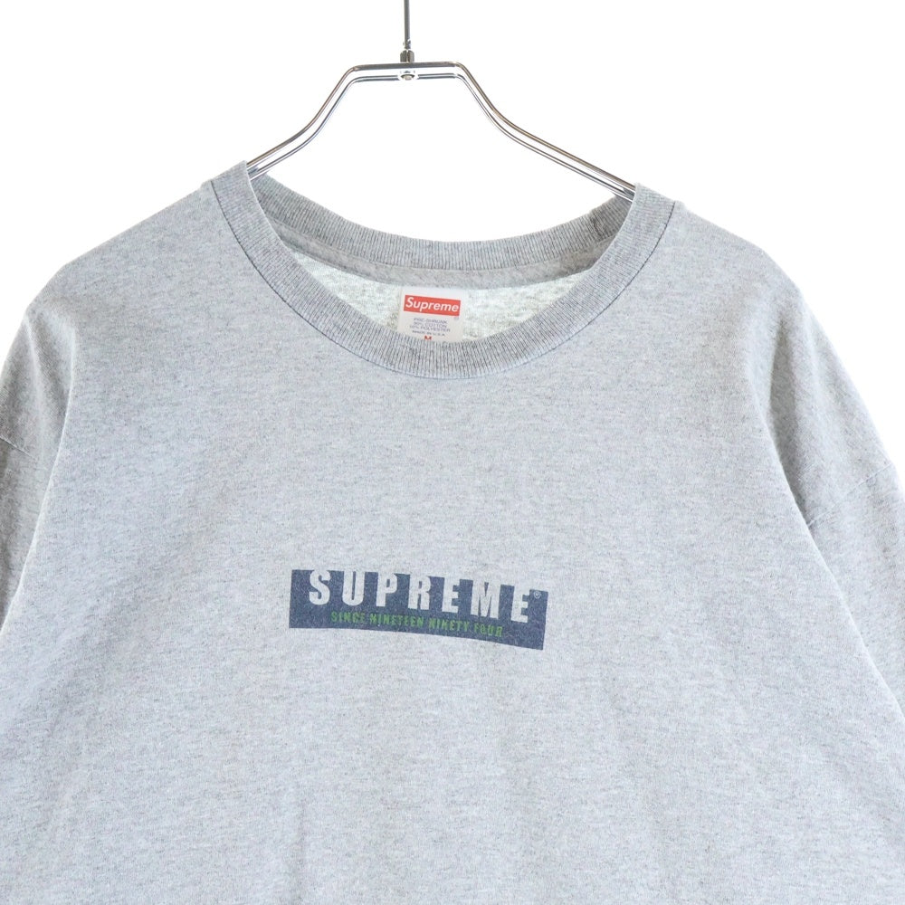 SUPREME(シュプリーム) 18AW 1994 L/S Tee フロントロゴプリント クルーネック長袖Tシャツ カットソー グレー