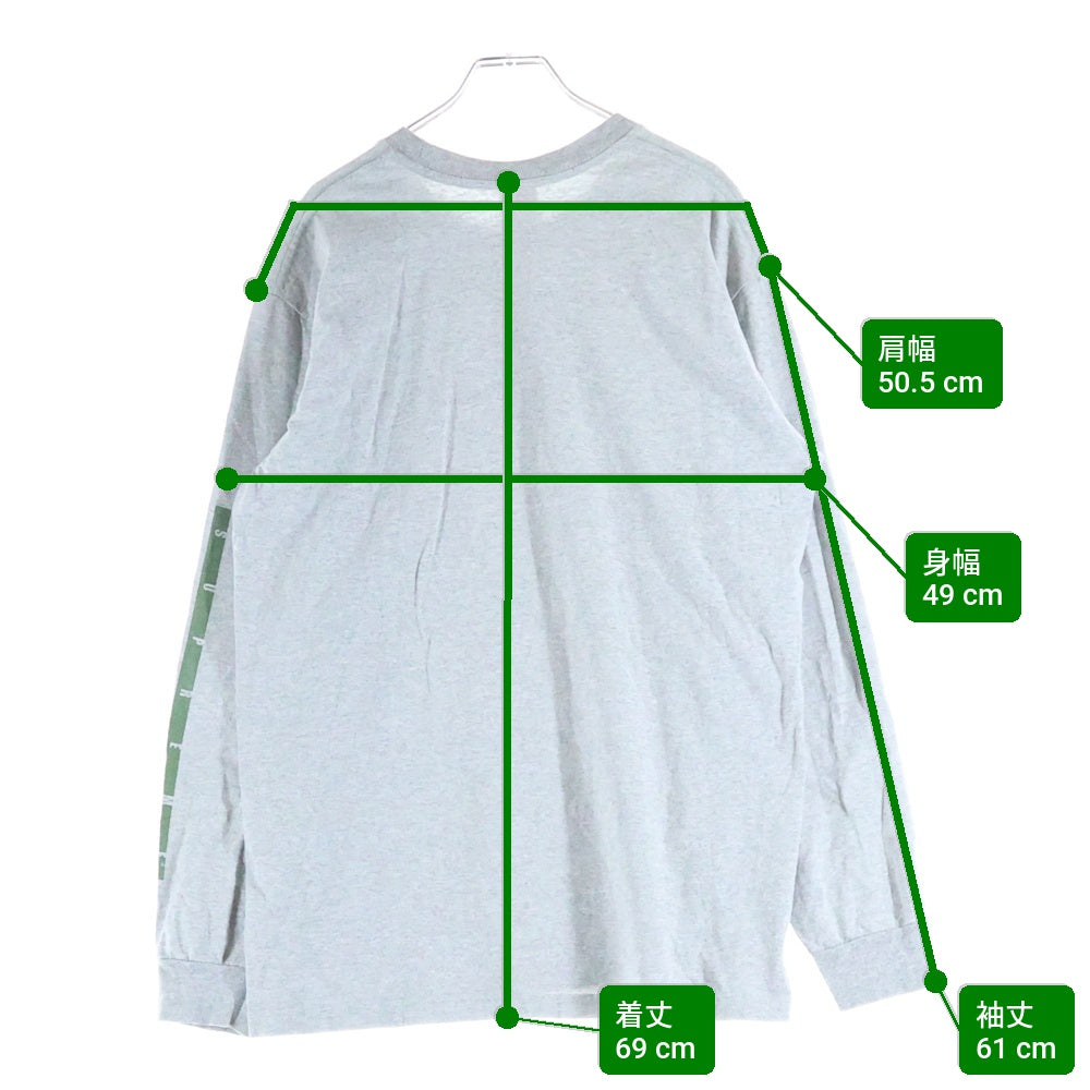 SUPREME(シュプリーム) 18AW 1994 L/S Tee フロントロゴプリント クルーネック長袖Tシャツ カットソー グレー