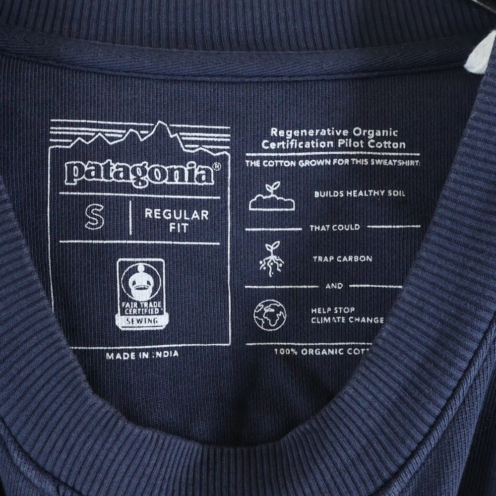 PATAGONIA(パタゴニア) 21AW リジェネラティブオーガニックコットン クルーネックスウェット トレーナー ネイビー STY26345
