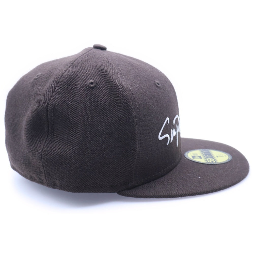 SUPREME(シュプリーム) 18AW ×NEW ERA Classic Script ニューエラ クラシックスクリプト キャップ 帽子 ブラウン
