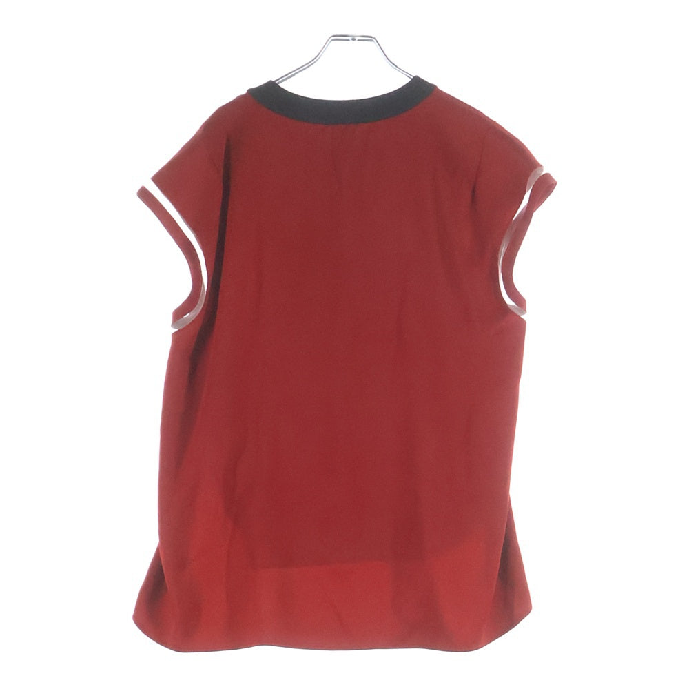 FENDI(フェンディ) カシミヤ リボンデザイン クルーネック 七分丈ニット セーター レッド FZZ965 4L5