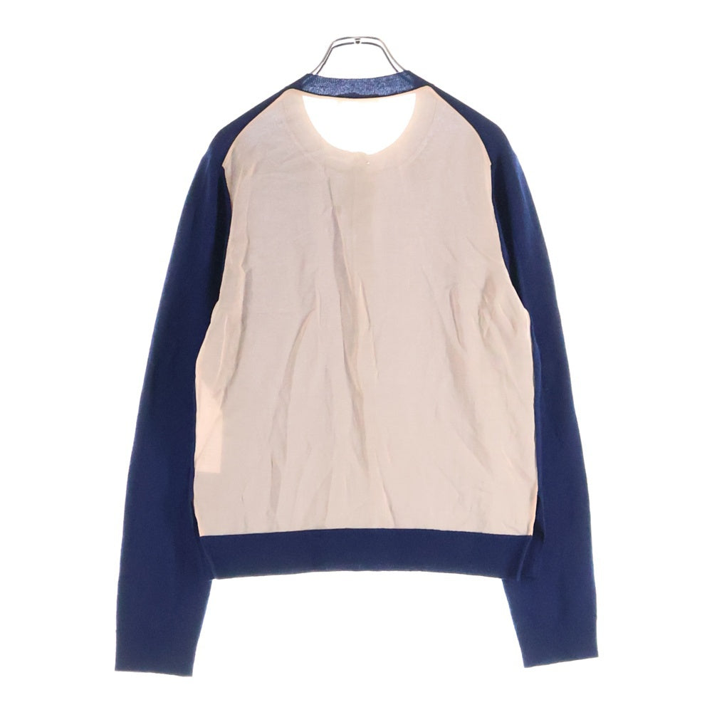 CELINE(セリーヌ) バックシアー カシミヤ カーディガン ネイビー/ピンク