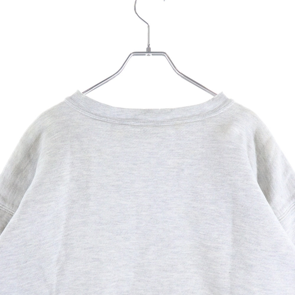 CHAMPION(チャンピオン) 80S REVERSEWEAVE DOUBLE FACE ヴィンテージ リバースウィーブ ダブルフェイス USA製 染み込みプリント クルーネックスウェットトレーナー グレー