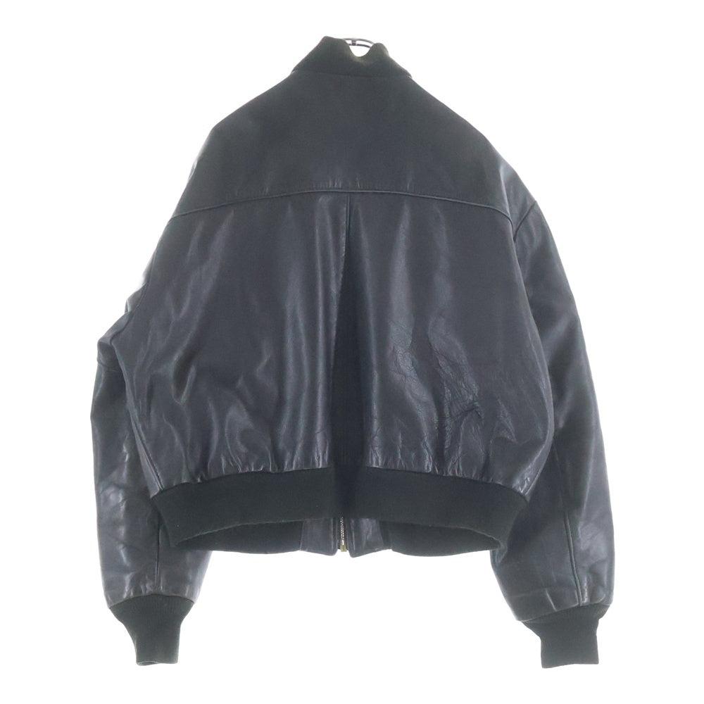 SCHOTT(ショット) 80S-90S VINTAGE MA-1 レザーボンバー ヴィンテージ フライトジャケット ブラック