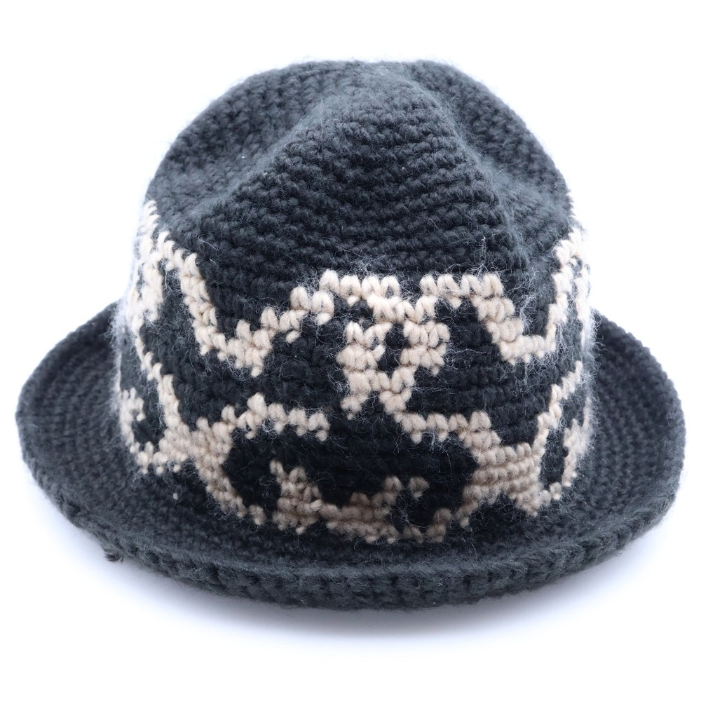 STUSSY(ステューシー) KNIT BUCKET HAT ニットバケット クラッシャーハット キャップ 帽子 ブラック