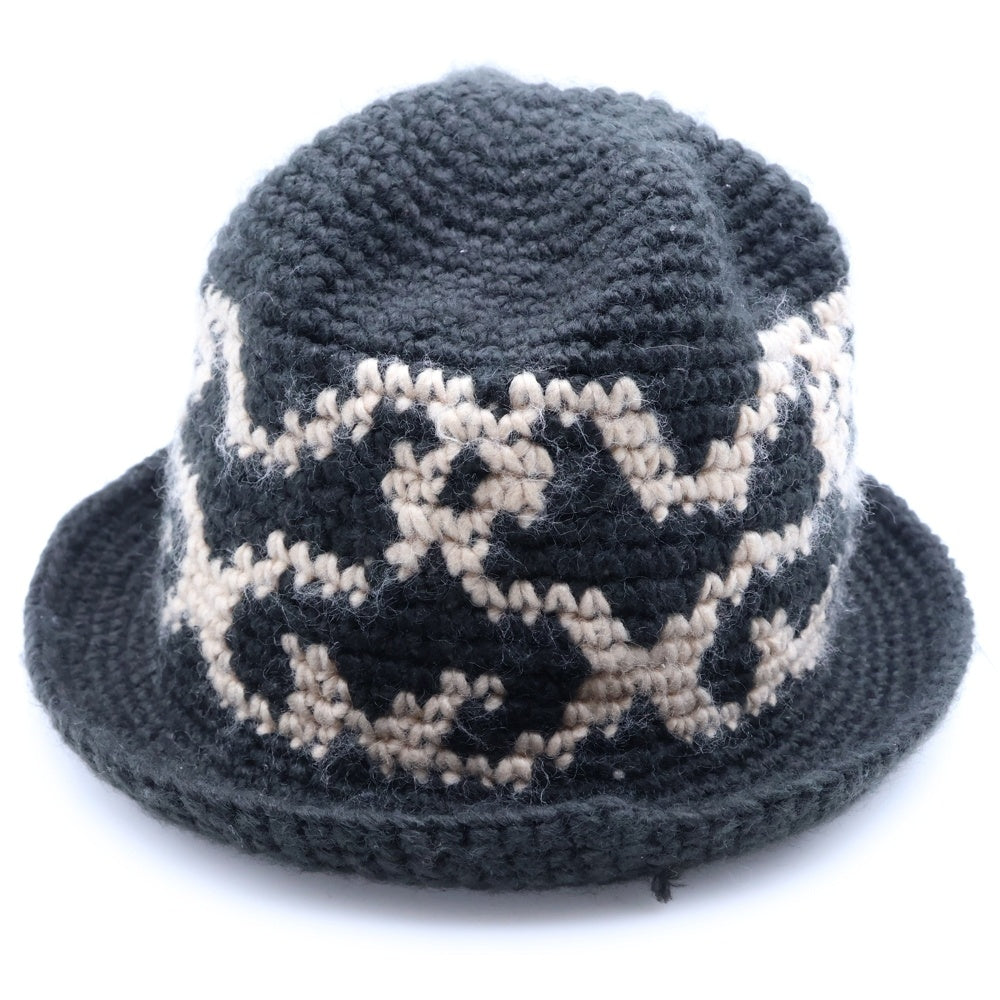 STUSSY(ステューシー) KNIT BUCKET HAT ニットバケット クラッシャーハット キャップ 帽子 ブラック
