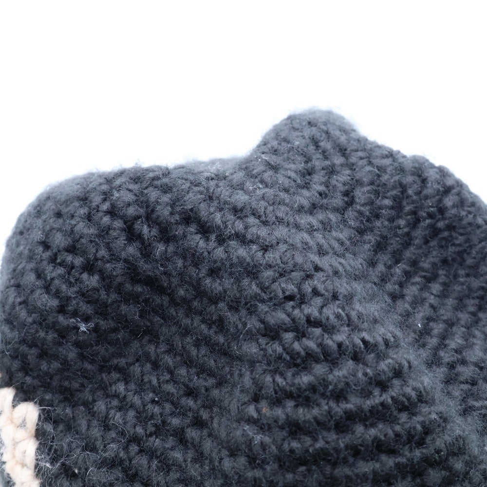 STUSSY(ステューシー) KNIT BUCKET HAT ニットバケット クラッシャーハット キャップ 帽子 ブラック