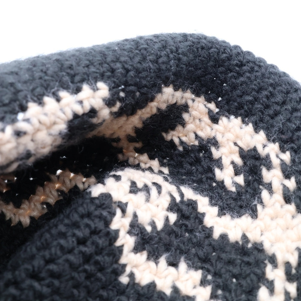 STUSSY(ステューシー) KNIT BUCKET HAT ニットバケット クラッシャーハット キャップ 帽子 ブラック