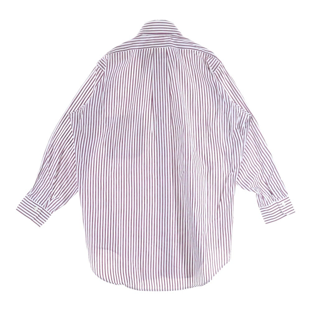 BROOKS BROTHERS(ブルックス ブラザーズ) 90S VINTAGE ボタンダウン コットン ストライプ 長袖シャツ ホワイト/バーガンディ