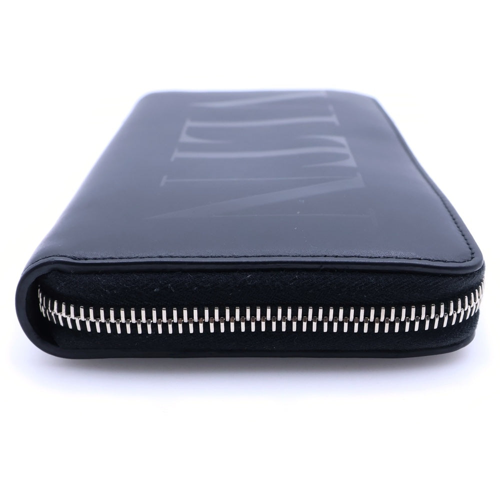 VALENTINO GARAVANI(ヴァレンチノガラヴァーニ) VLTNロゴ ラウンドファスナー レザー長財布 ロングウォレット ブラック XY2P0570VNA