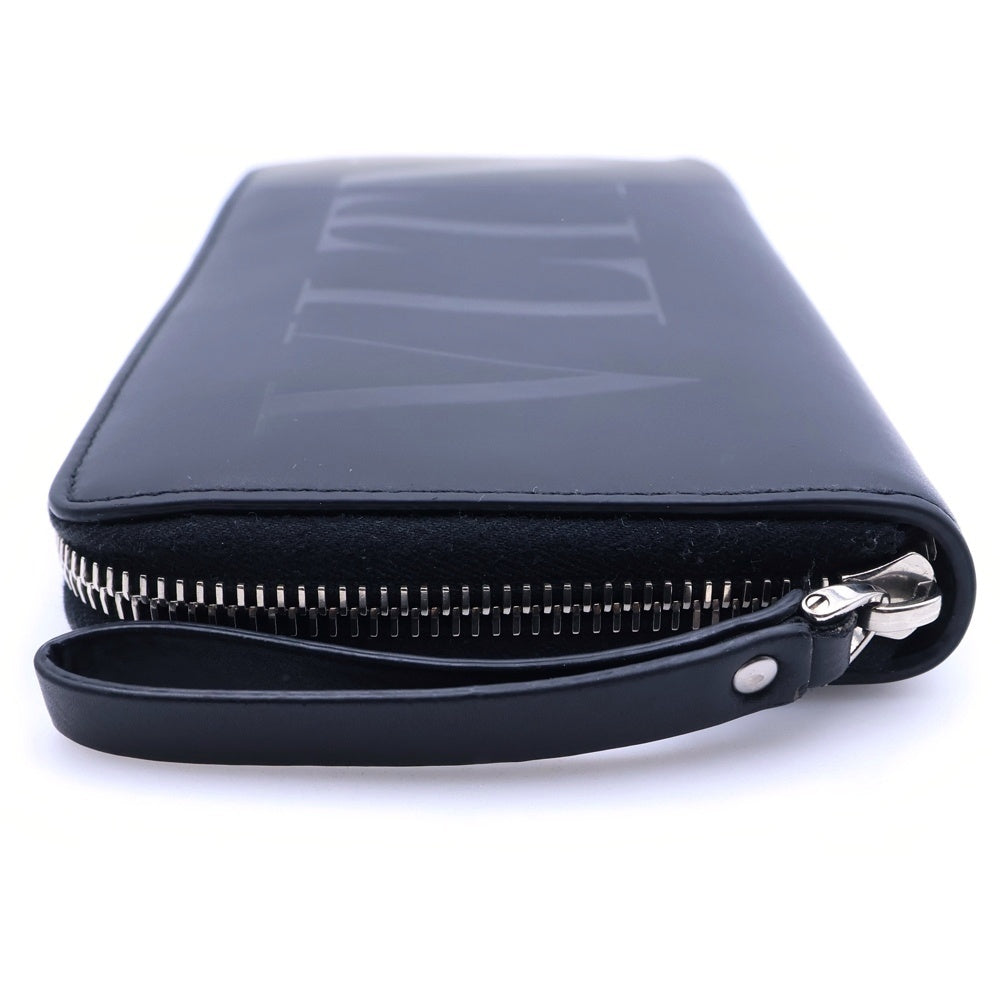 VALENTINO GARAVANI(ヴァレンチノガラヴァーニ) VLTNロゴ ラウンドファスナー レザー長財布 ロングウォレット ブラック XY2P0570VNA