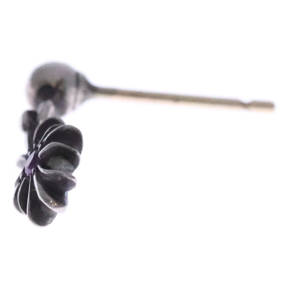 CHROME HEARTS(クロムハーツ) TNY E CH PLS 1 P SAP タイニーECHプラスドロップ 1ピンクサファイア シルバーピアス