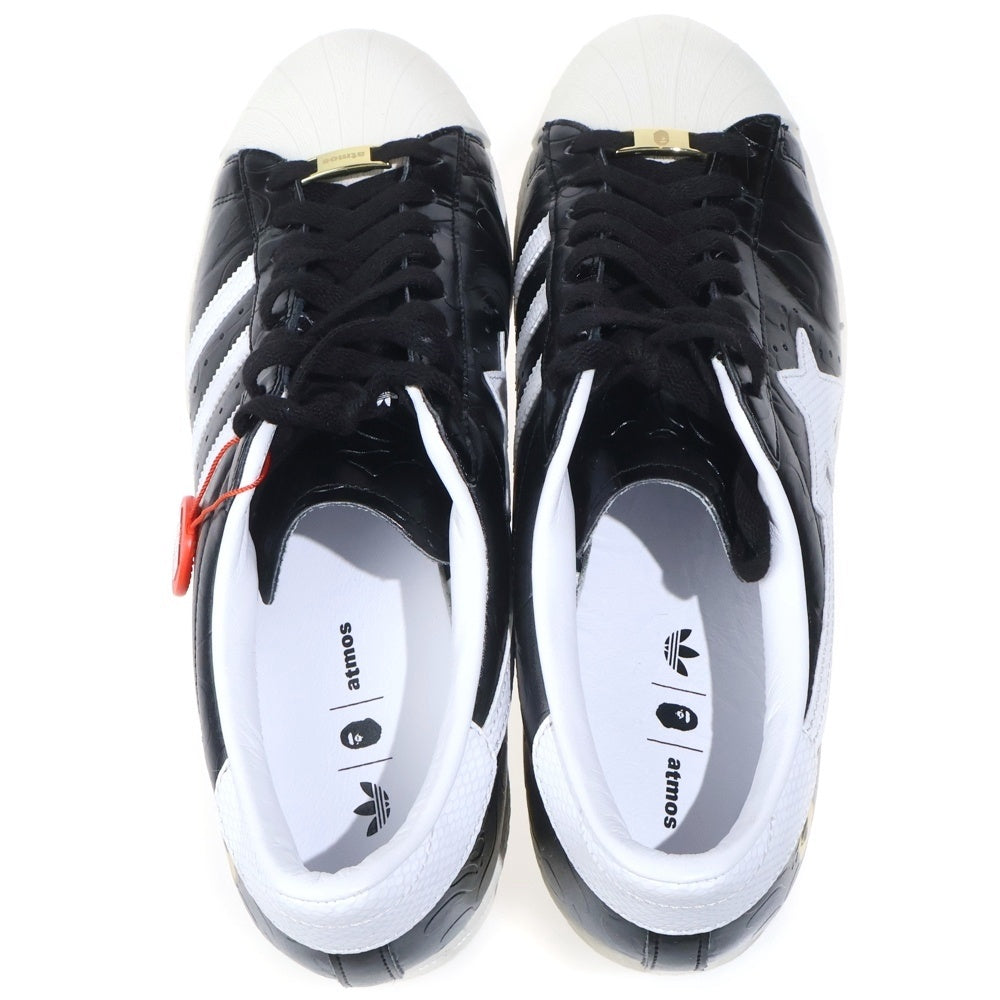 adidas(アディダス) ×A BATHING APE ATMOS SUPERSTAR 5 ア ベイシング エイプ アトモス スーパースター ローカットスニーカー ブラック US12/30cm JQ3666