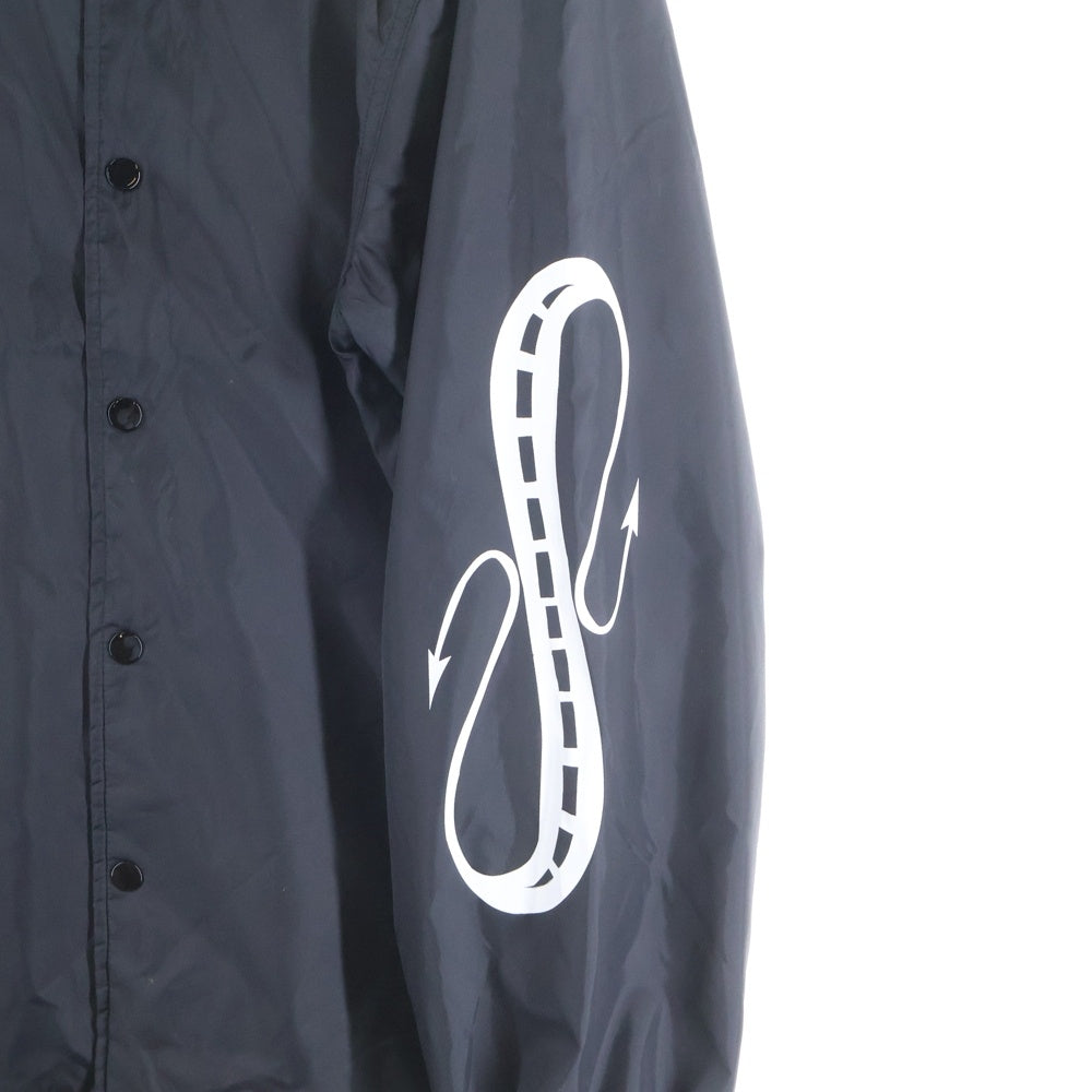 RATS(ラッツ) 24AW ×TAT 30TH COACH JACKET 背面プリント スナップボタン ナイロン コーチジャケット ブラック 7059-01