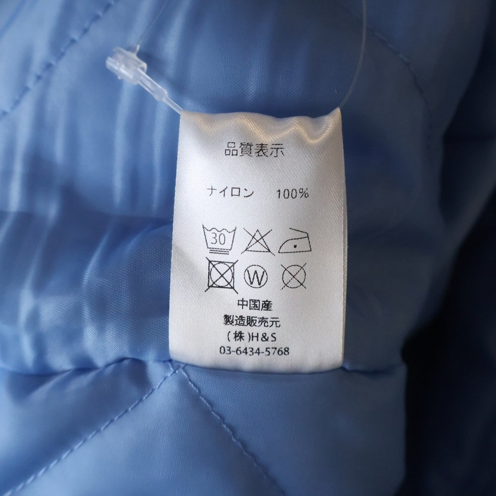 Hideandseek(ハイドアンドシーク) 24AW QUILTED TEAM JACKET キルティング スナップボタン ナイロンチームジャケット ブルー HJ-110324