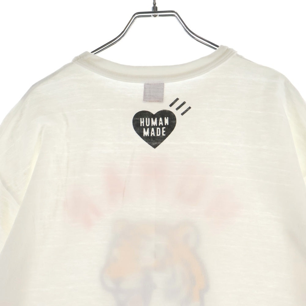 HUMAN MADE(ヒューマンメイド) フロントロゴデザイン クルーネック カットソー 半袖Tシャツ ホワイト