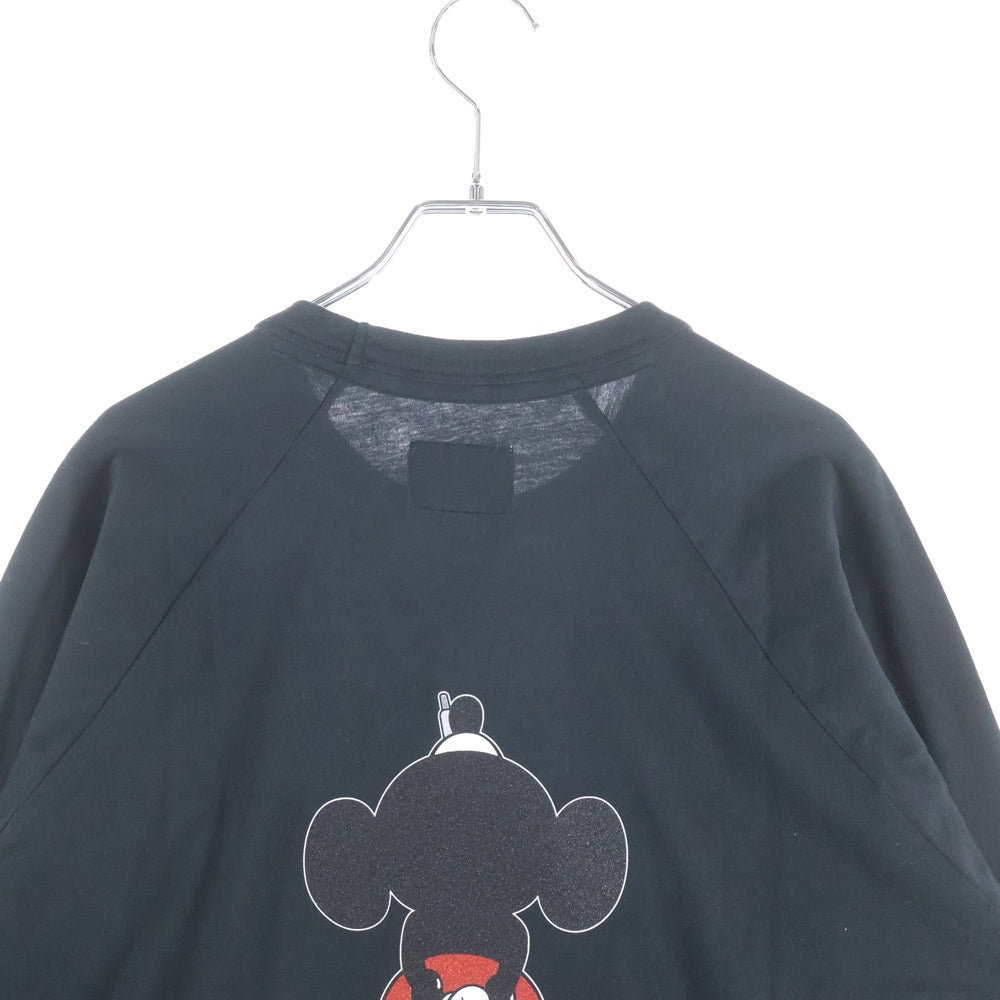 SUPREME(シュプリーム) 25AW ×NUMBER (N)INE Mickey Raglan L/S Top ナンバーナイン ミッキー ラグランスリーブ クルーネック カットソー 長袖Tシャツ ブラック