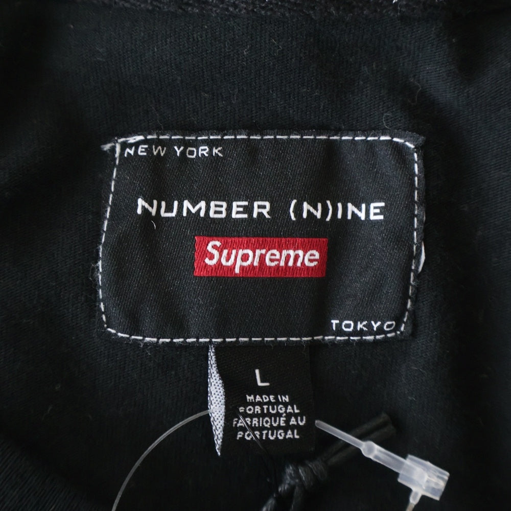 SUPREME(シュプリーム) 25AW ×NUMBER (N)INE Mickey Raglan L/S Top ナンバーナイン ミッキー ラグランスリーブ クルーネック カットソー 長袖Tシャツ ブラック