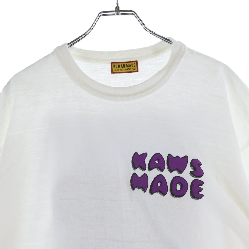 HUMAN MADE(ヒューマンメイド) ×KAWS MADE GRAPHIC T-SHIRT カウズ メイド グラフィックデザイン クルーネック カットソー 半袖Tシャツ ホワイト