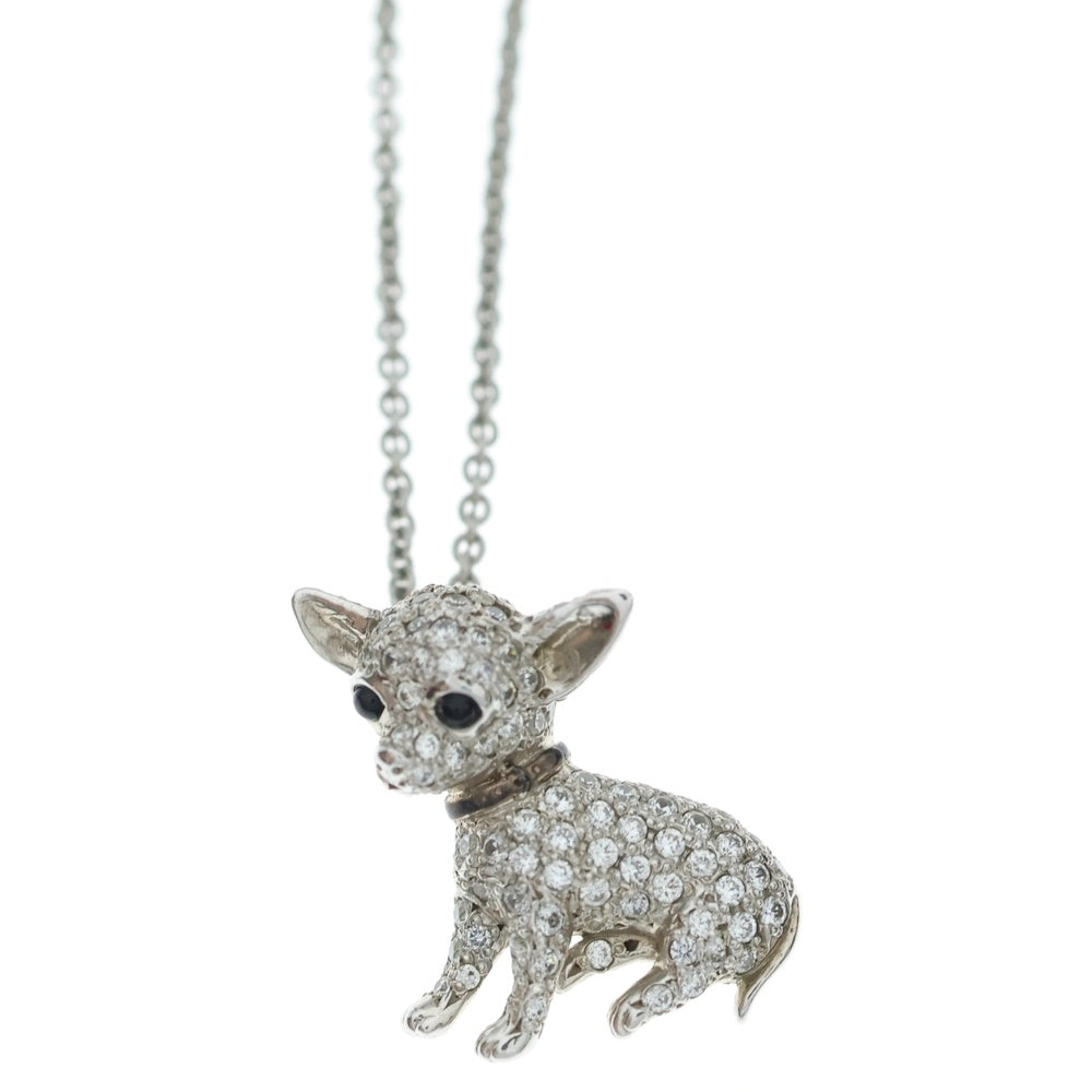 Justin Davis(ジャスティンデイヴィス) ×KIYOHARU MARY NECKLACE 清春 マリー ジルコニア チワワモチーフ ロールチェーンネックレス シルバー SNJ1006 レディース