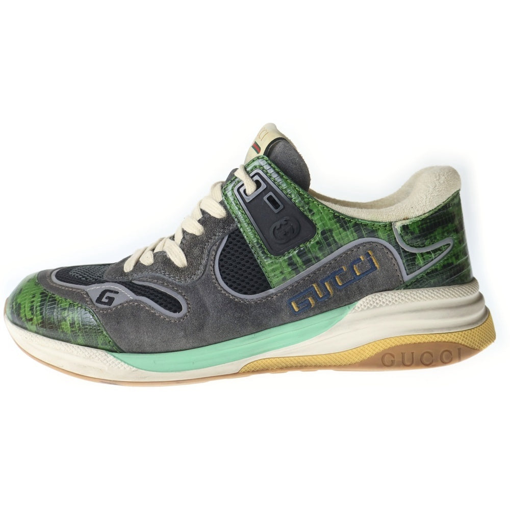 GUCCI(グッチ) ULTRAPACE ウルトラペース ロゴデザイン ローカットスニーカー グリーン 592345