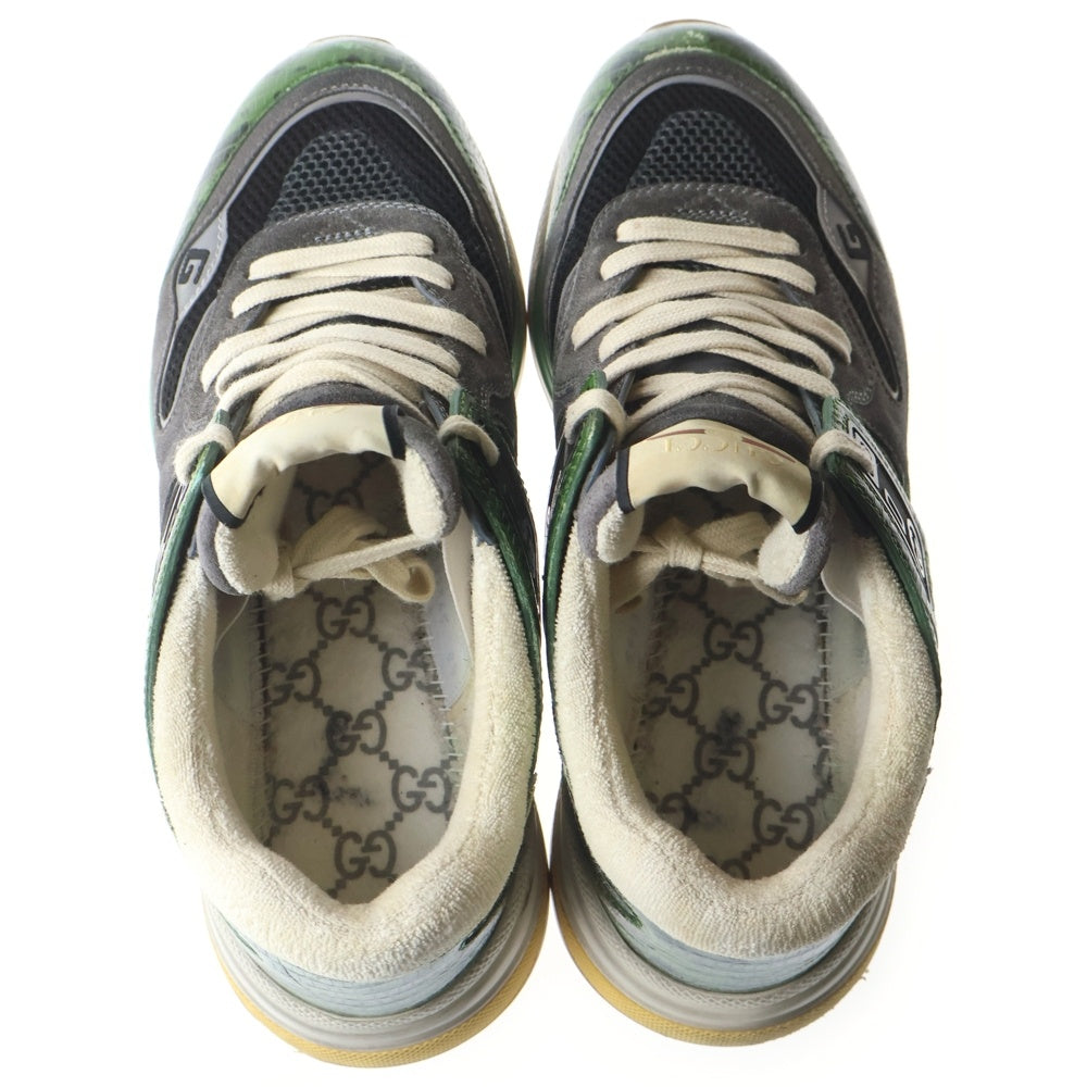 GUCCI(グッチ) ULTRAPACE ウルトラペース ロゴデザイン ローカットスニーカー グリーン 592345