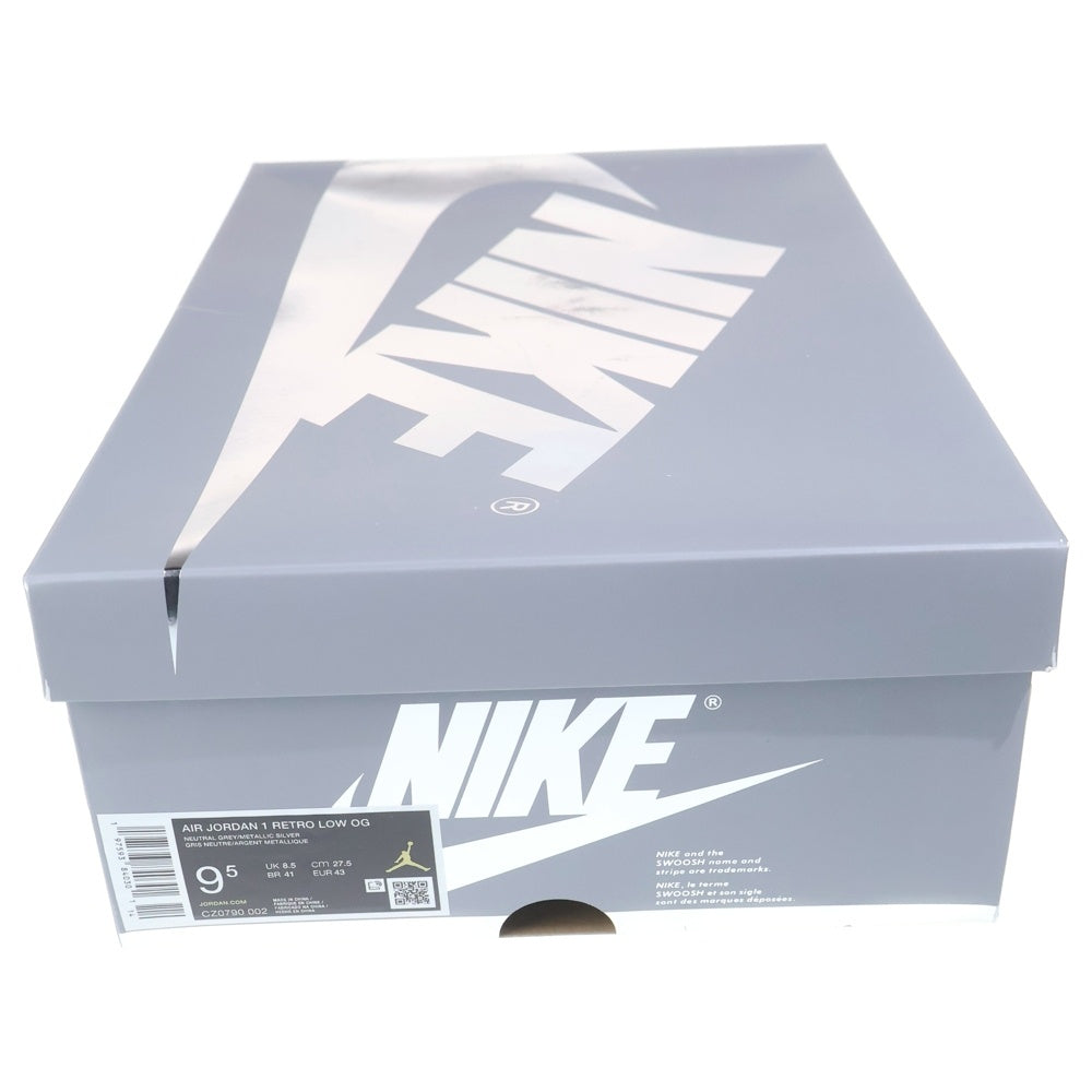 NIKE(ナイキ) AIR JORDAN 1 RETRO LOW OG エアジョーダン レトロ ローカットスニーカー グレー/シルバー CZ0790-002