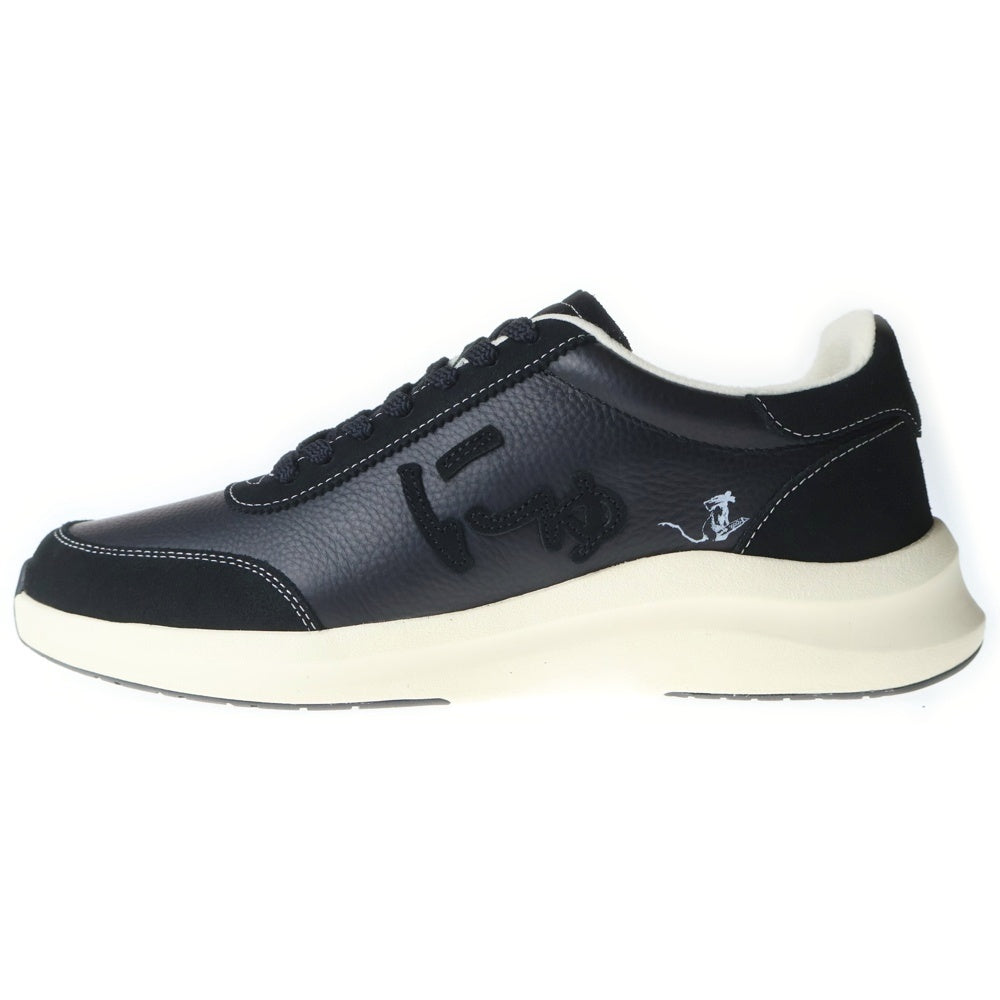 Sangacio(サンガッチョ) ×BRANDALISED NYU BLOW ブランダライズド にゅ ブロー バンクシーグラフィティフォトプリント レザー ローカットスニーカー ブラック US10/28cm レディース