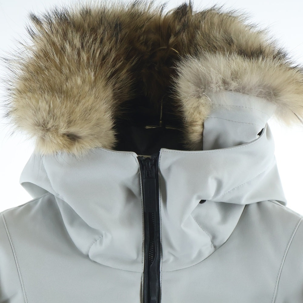 CANADA GOOSE(カナダグース) BLACK LABEL PEMBINA COAT ブラックレーベル ペンビナ フードファー ジップアップ フーデッド ダウンジャケット コート グレー レディース RFID 2573L