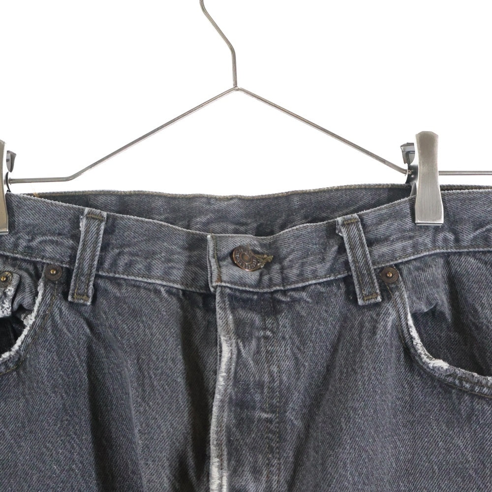 Levi's(リーバイス) 90S VINTAGE 501 先染めブラック スモールe ボタン裏653 USA製 ボタンフライ デニムパンツ ブラック 501 0658