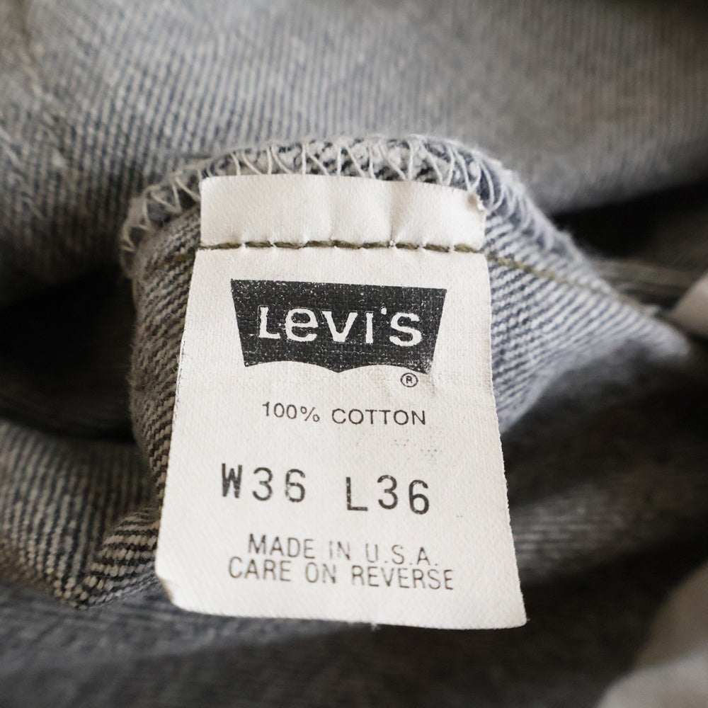 Levi's(リーバイス) 90S VINTAGE 501 先染めブラック スモールe ボタン裏653 USA製 ボタンフライ デニムパンツ ブラック 501 0658