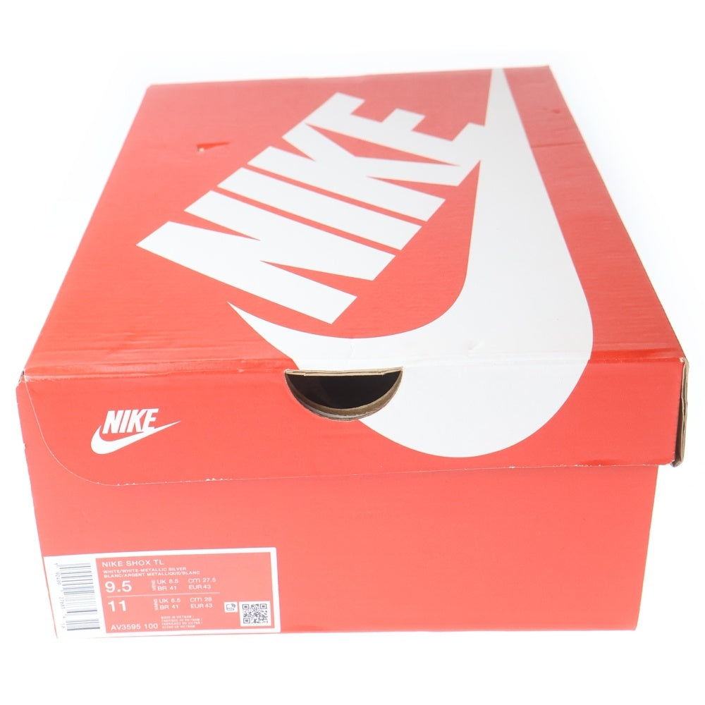 NIKE(ナイキ) SHOX TL WOLF GREY ショックス ローカットスニーカー ホワイト US9.5/27.5cm AV3595-100