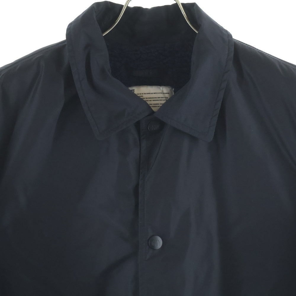 T.M.T(ティーエムティー) BIG LOGO NYLON BOA JACKET ビッグ ロゴ ボア スナップボタン ナイロンジャケット ブラック TJK-F2303