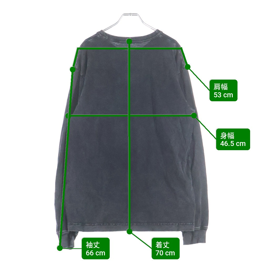 ALEXANDER WANG(アレキサンダーワン) フロントロゴデザイン クルーネック カットソー 長袖Tシャツ ブラック UCC3221537