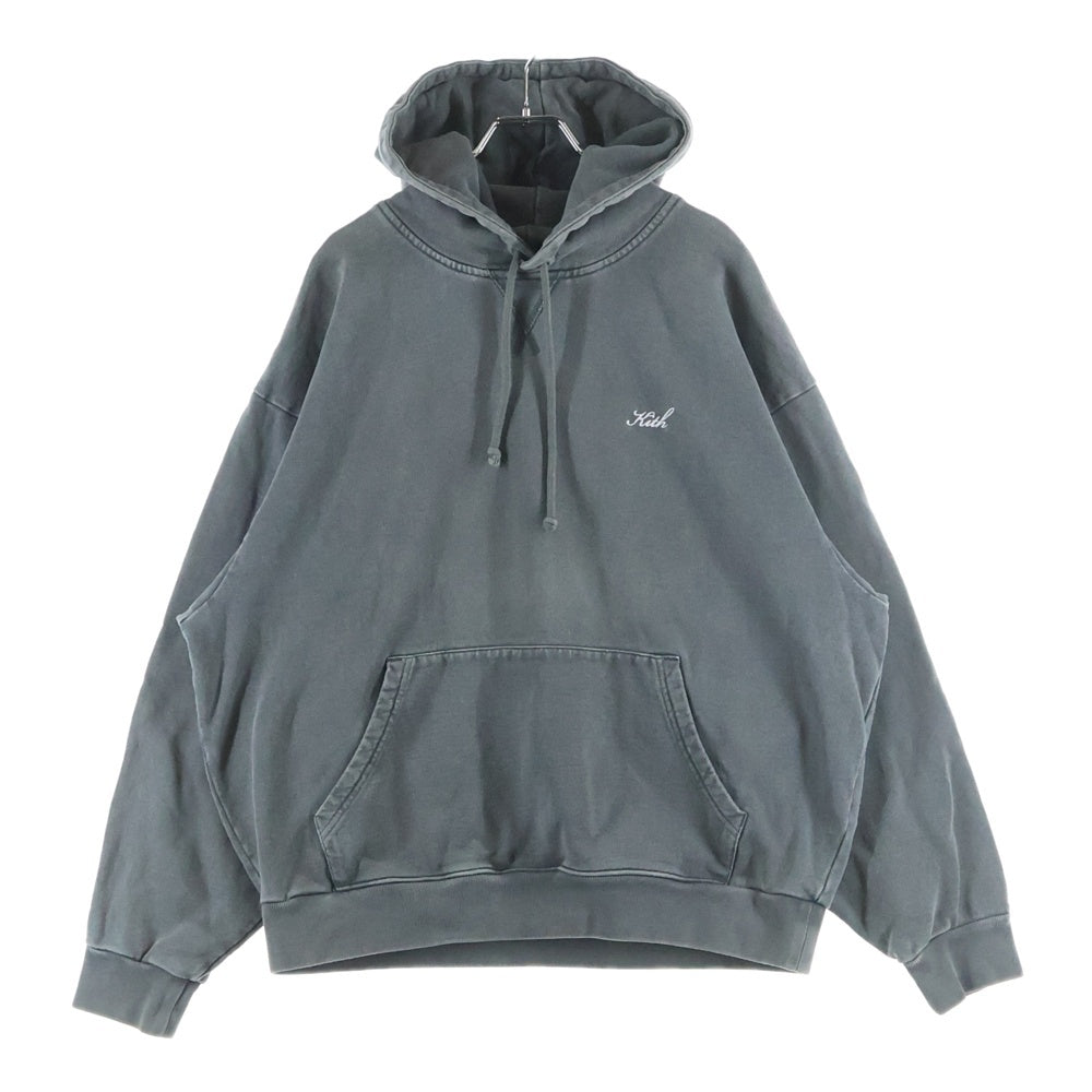 KITH(キス) NELSON HOODIE ネルソン ロゴデザイン スウェット プルオーバーパーカー グレー KHM031301